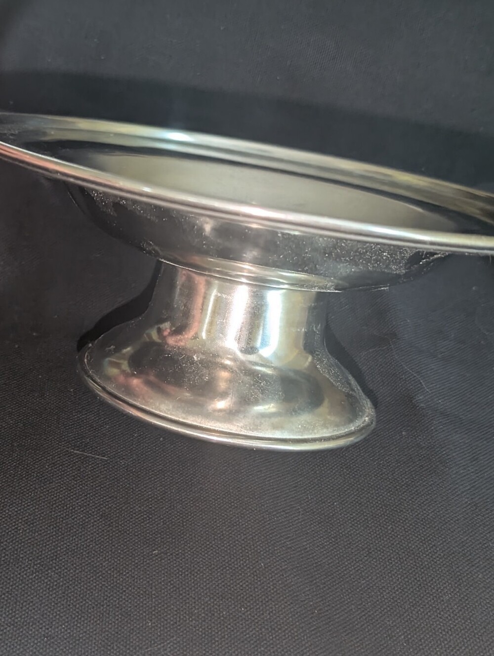 Stainless Steel Footed Serving Dish, Also Display, Photo Prop, Etc.